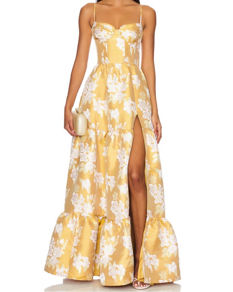 V. Chapman Lucetta Gown Gold - Image 1