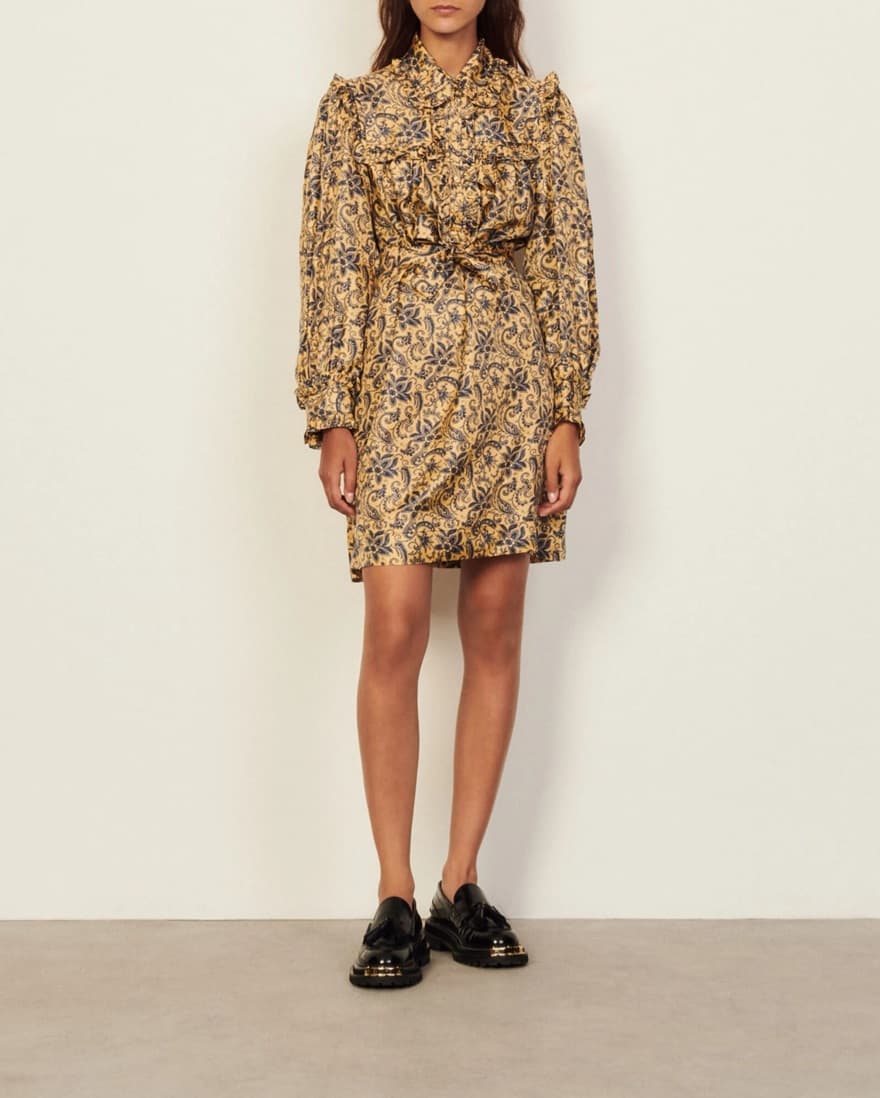 Sandro Silk Printed Dress - Image 2