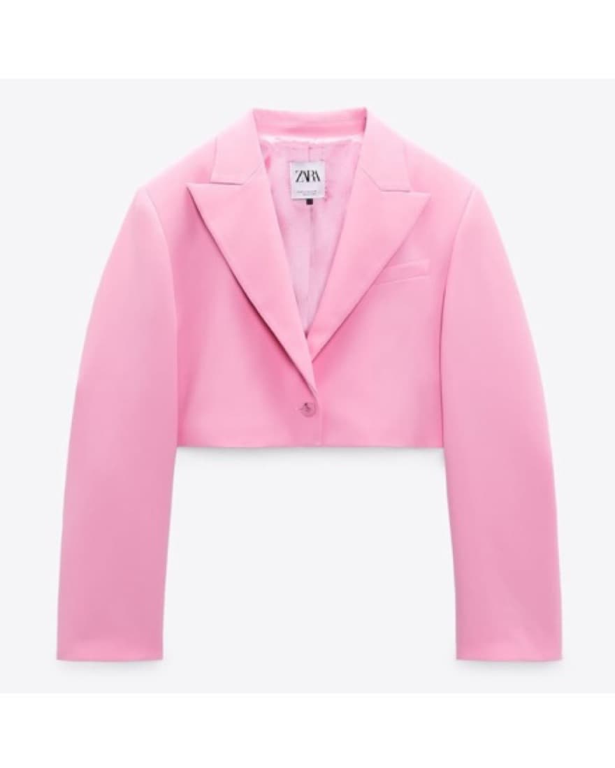 Pink Cropped Blazer - Image 2