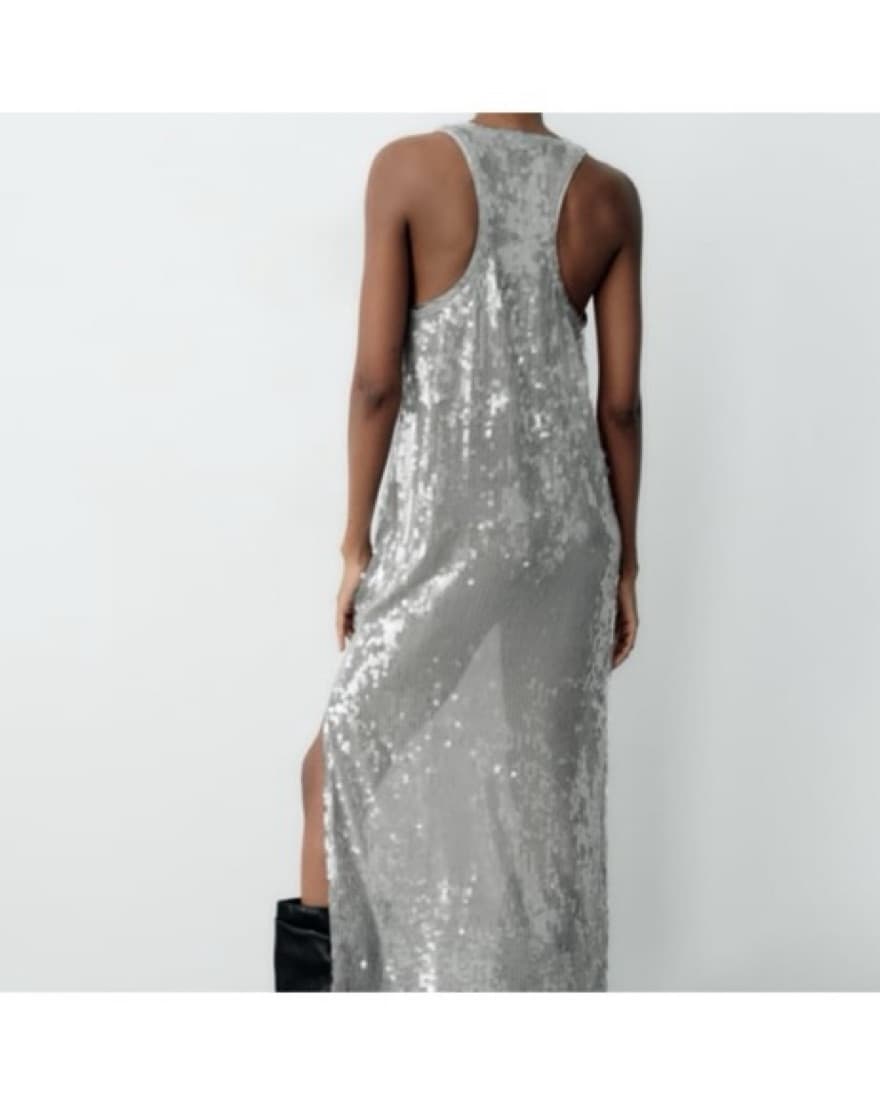 Zara Sequin Racer Back Dress  - Image 3