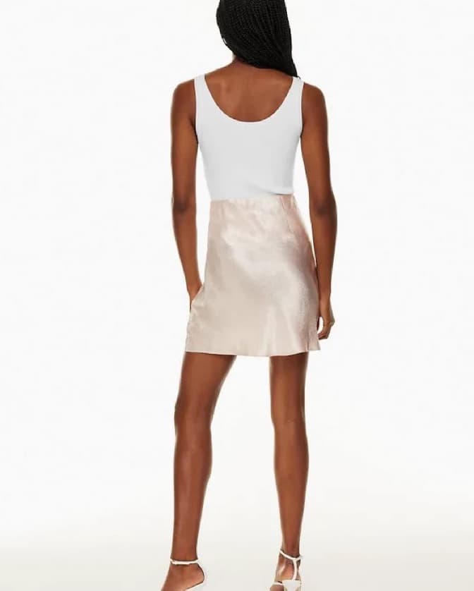 Aritzia Babaton Mini Silk Slip Skirt - Image 3