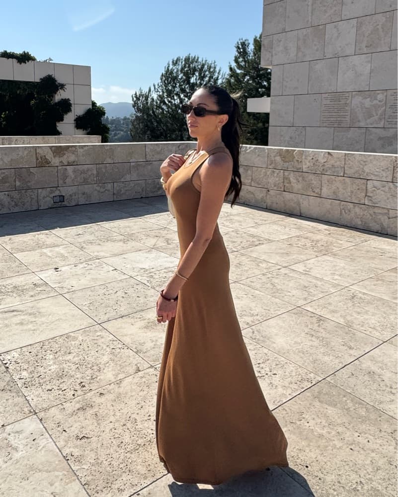 Stunning Camel Maxi Dress - Image 4