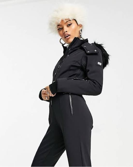 Fur Hooded Ski Suit - Image 1