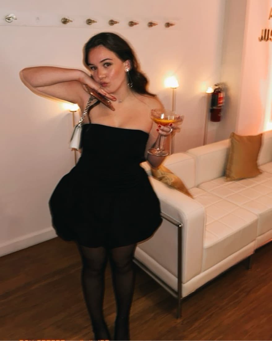 Black Mango Mini Dress - Image 1