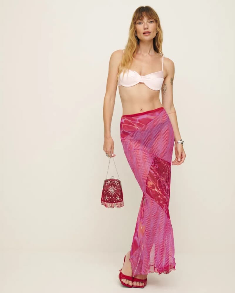 Vintage Cavalli Sheer Skirt in Pink - Image 1