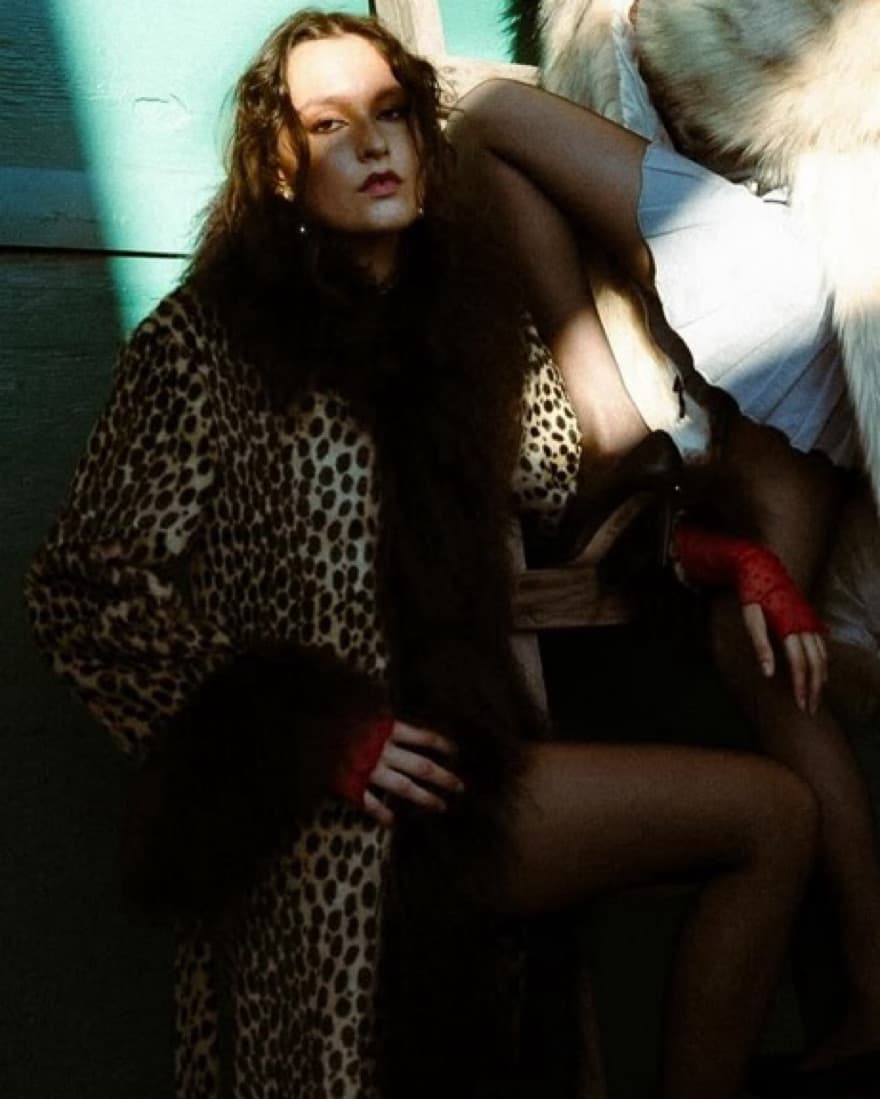 Chettah Print Charlotte Simone Coat - Image 3