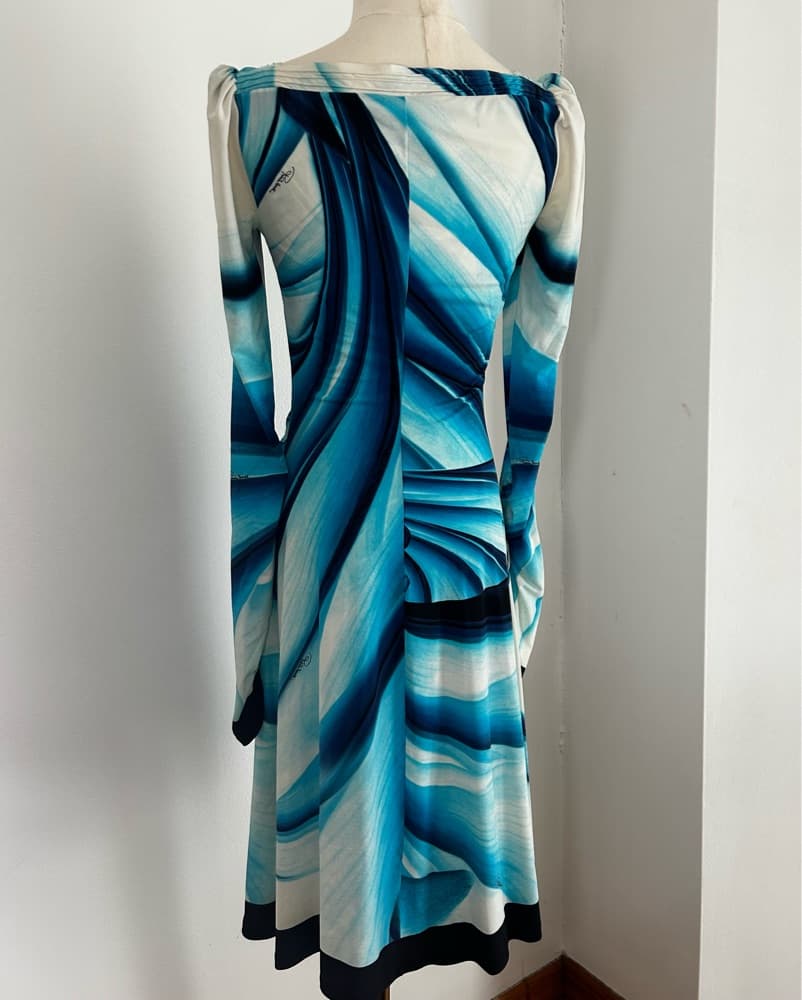 CAVALLI BLUE RAY DRESS - Image 5