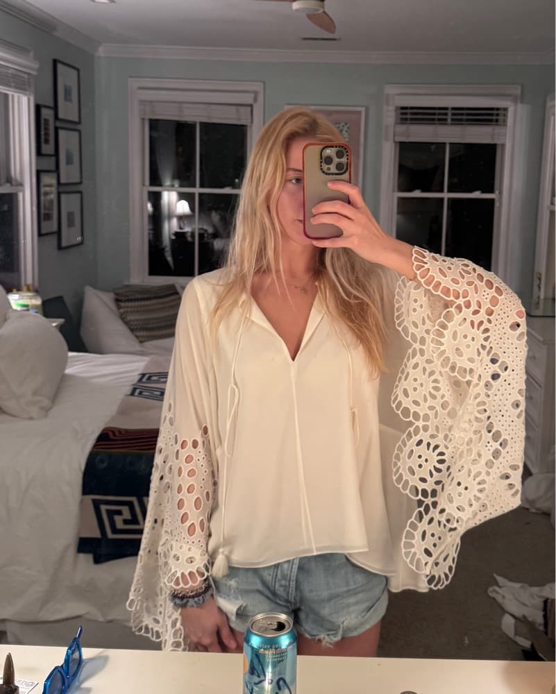 Chloe White Boho Top - Image 1
