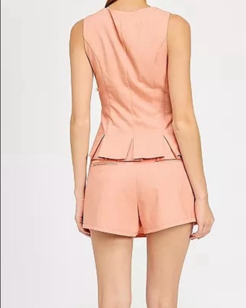 Coral Mini Skirt Set - Image 2