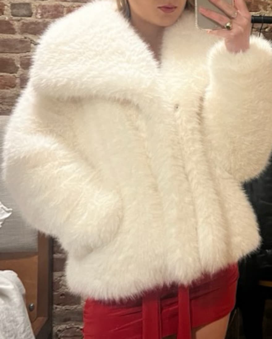 White Furry Jacket - Image 1