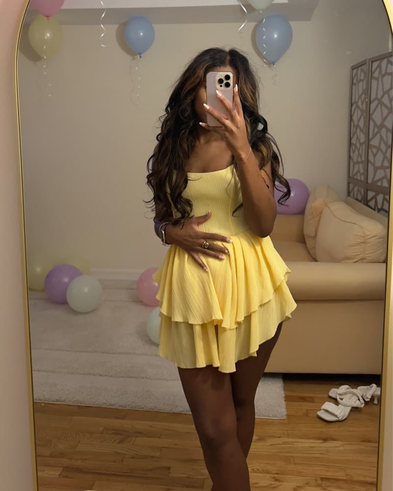 Yellow Crush Dress OW Collection Revolve - Image 3