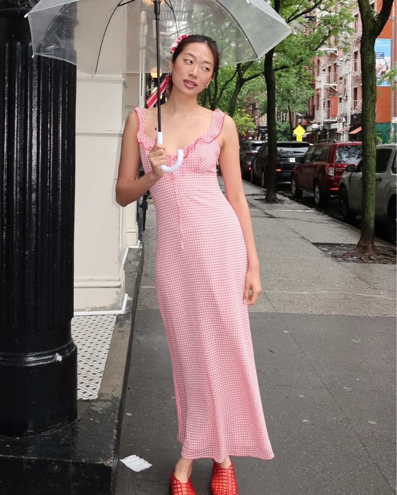 Isalis Robyn Maxi Dress in Gingham Red - Image 2