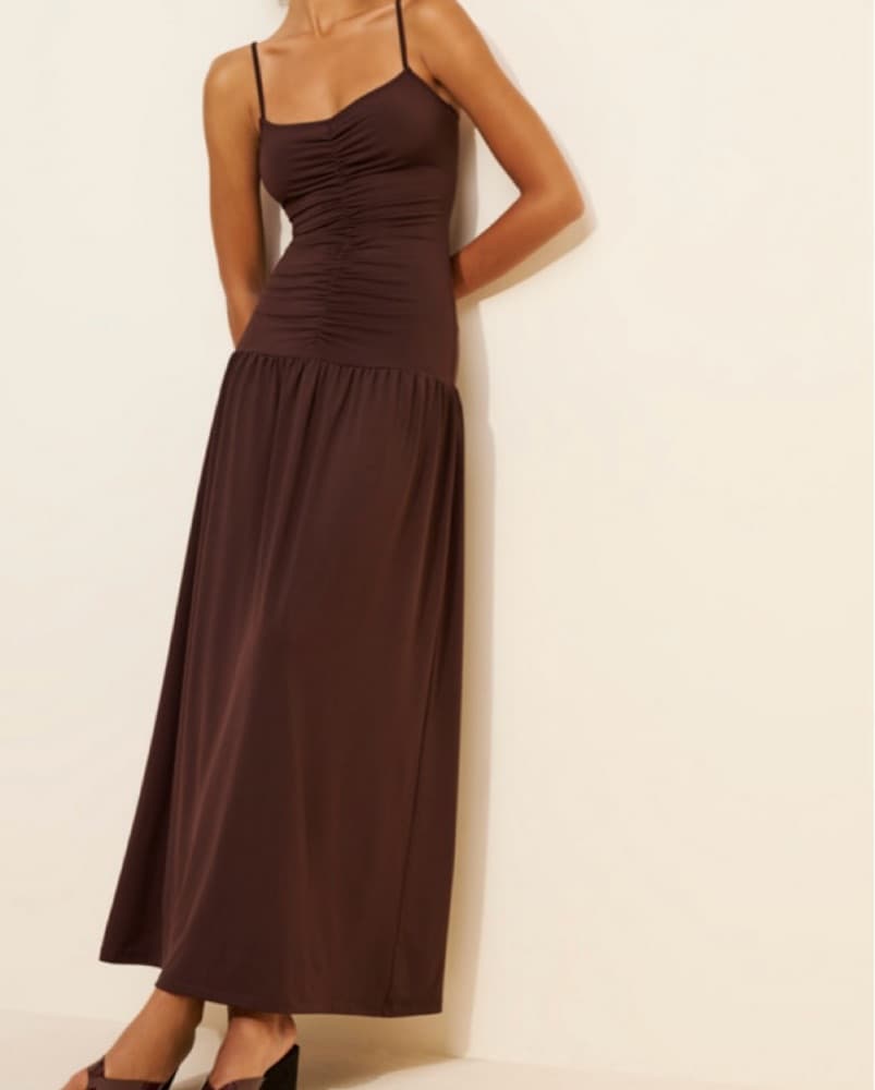 Ruched Front Scoop Maxi Dress Weworewhat - Image 2