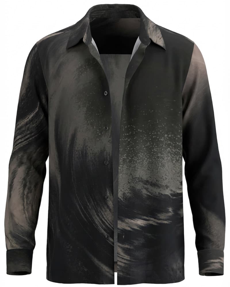 Simkhai Abstract Men’s Botton-Down Shirt - Image 2