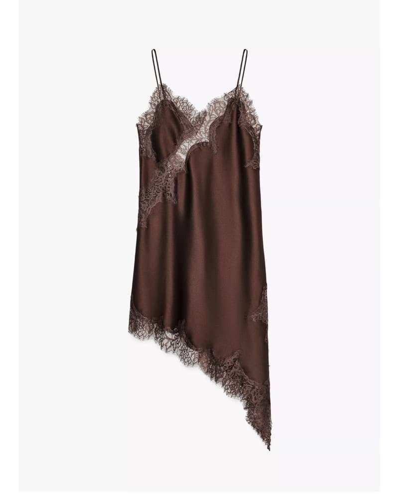 Assymetecial Lace Slip Dress - Image 1