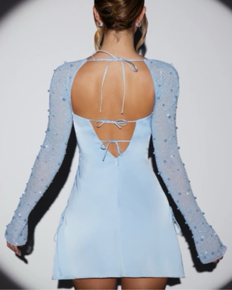 Blue Geneva Embelished Oh Polly Dress - Image 2