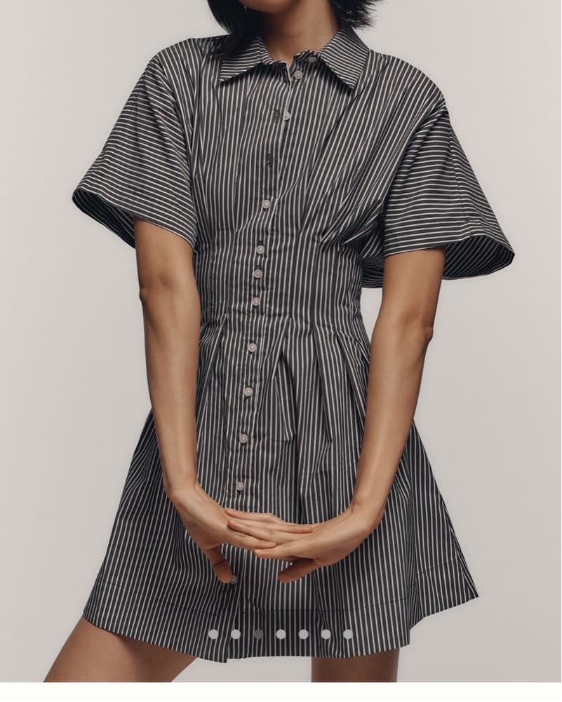 Striped Button-Down Shirt Dress - Image 2