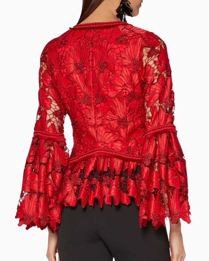 Alexis Vinton Top Red Lace - Image 3