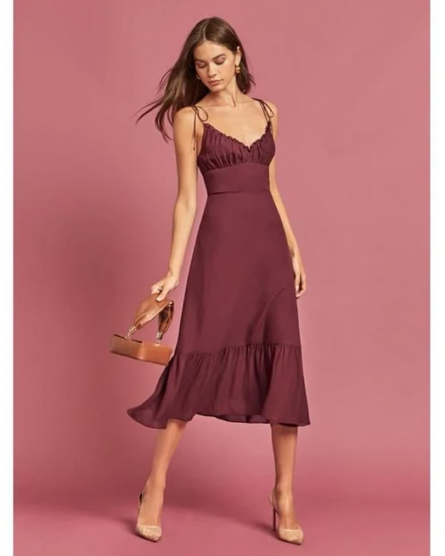 Reformation Embry Dress Plum - Image 1