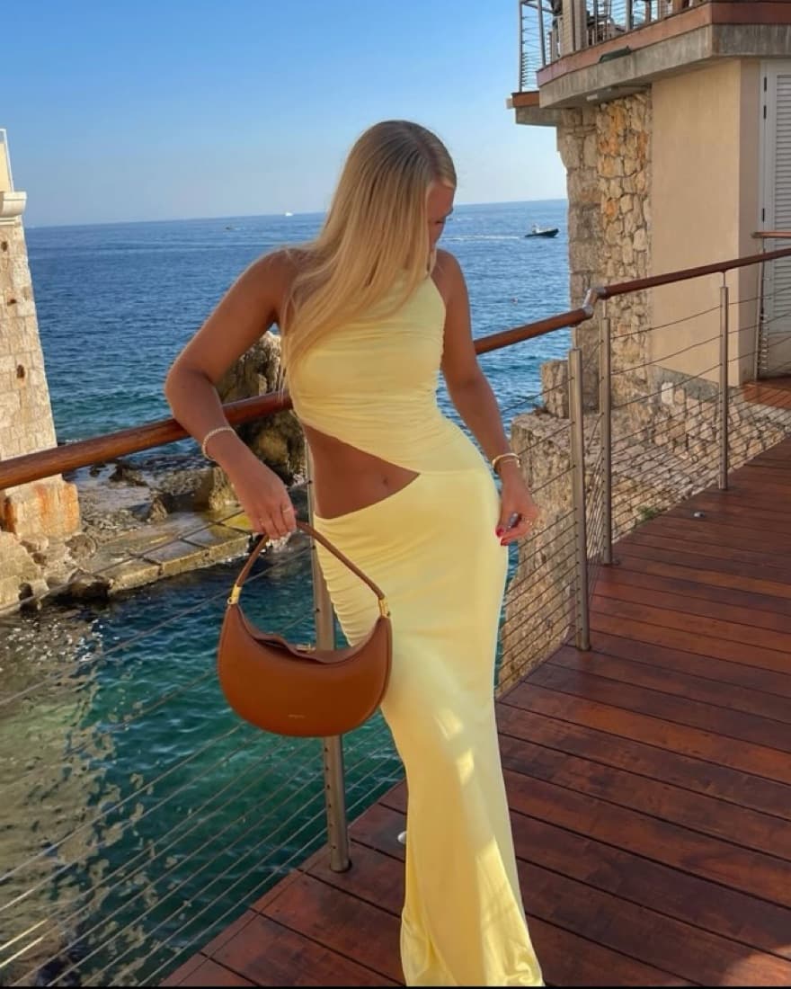 One-Shoulder Maxi Dress - Image 1