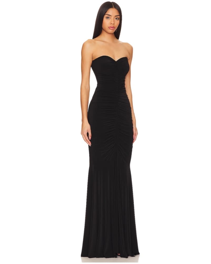 Norma Kamali Shirrwd Fishtail Gown - Image 2