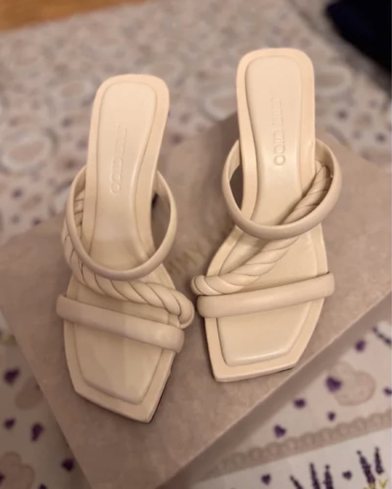 Elegant Jimmy Choo Twisted Strap Heels - Image 2