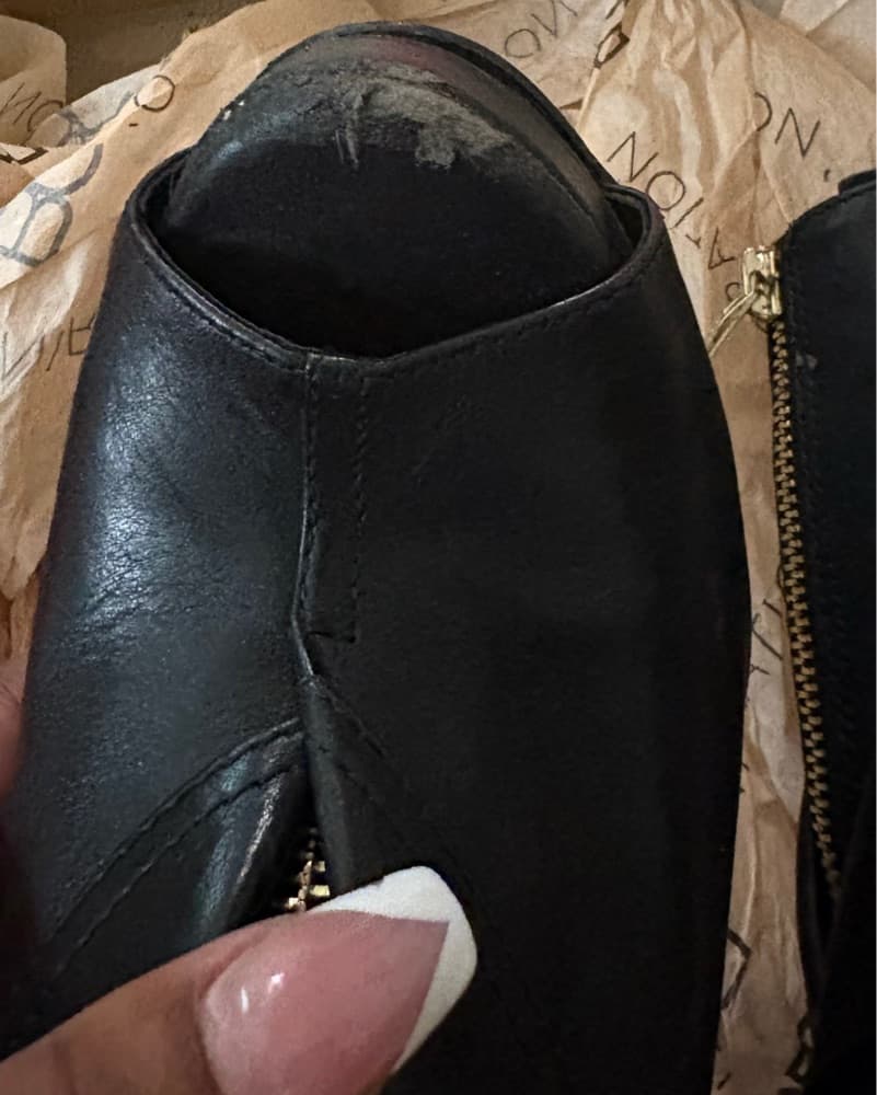 BCBG Black Peep Toe Booties  - Image 5