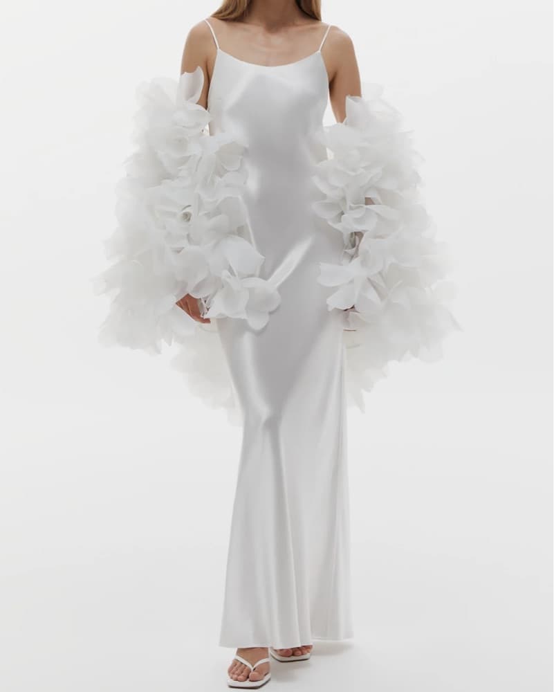 Lucia Flower Bomber in White - Image 4