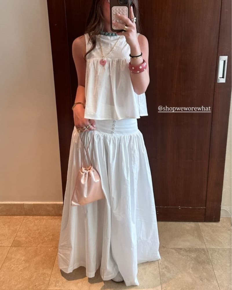 Drop Waist Skirt Set sz s - Image 2