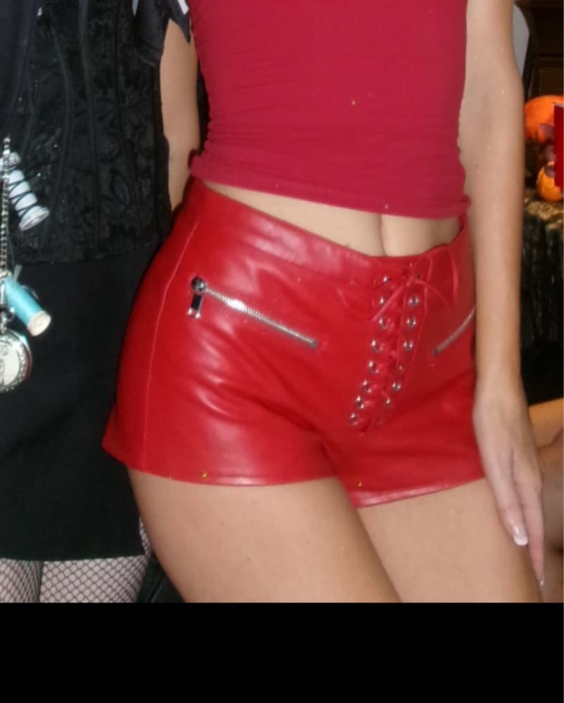Dolls Kill Vegan Leather Shorts - Image 3