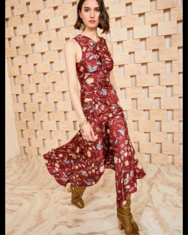 Ulla Johnson Alma Satin Maxi Dress - Image 1