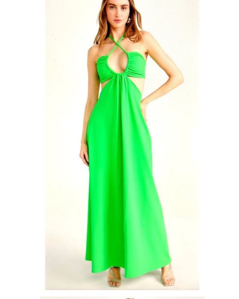 Susana Monaco U Halter Cut Out Dress - Image 3