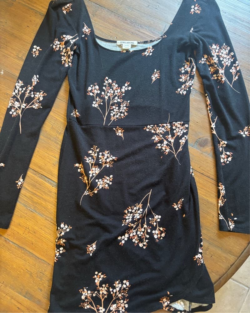 Billabong Black Floral Dress  - Image 3