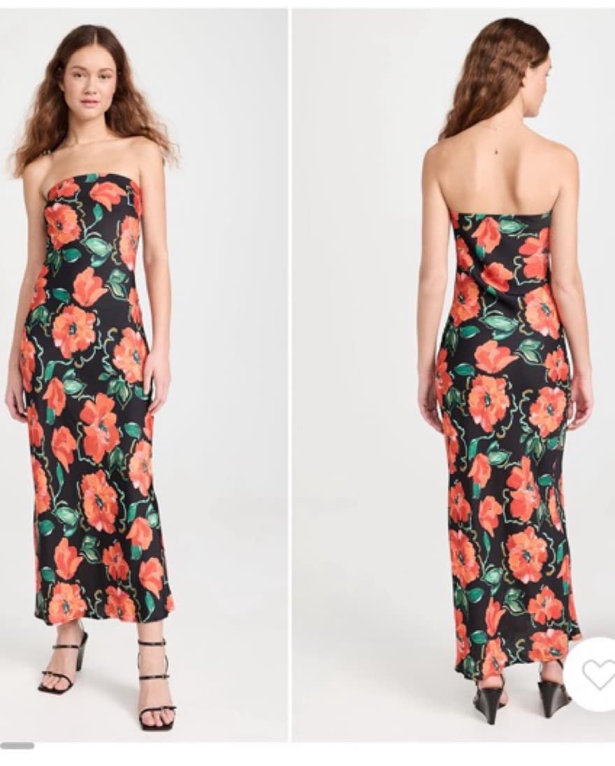 RESA Anna Floral Strapless Dress - Image 3