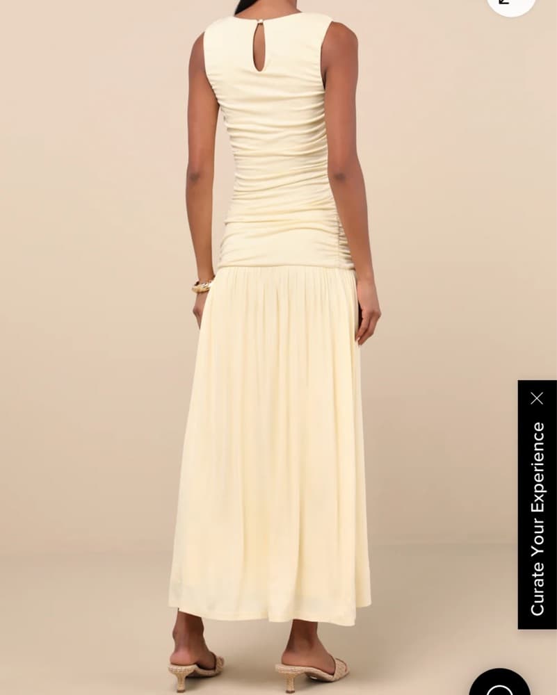 Yellow Drop Waist Dress - Image 5