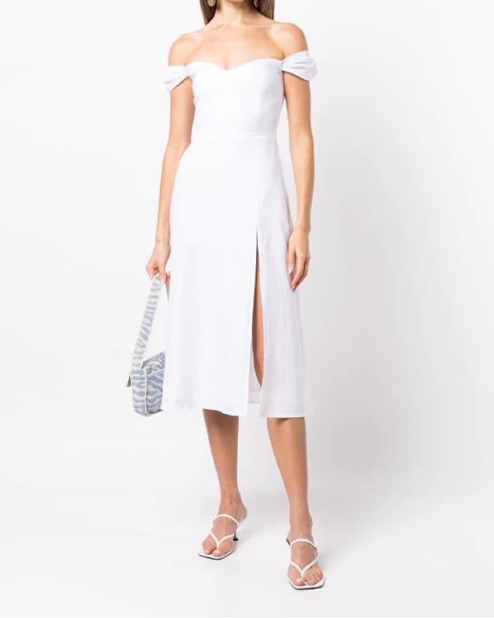 Reformation Bridgton linen midi dress - Image 1