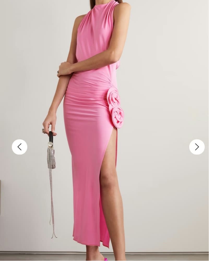 Magda Butrym flower-appliqué halterneck  - Image 1
