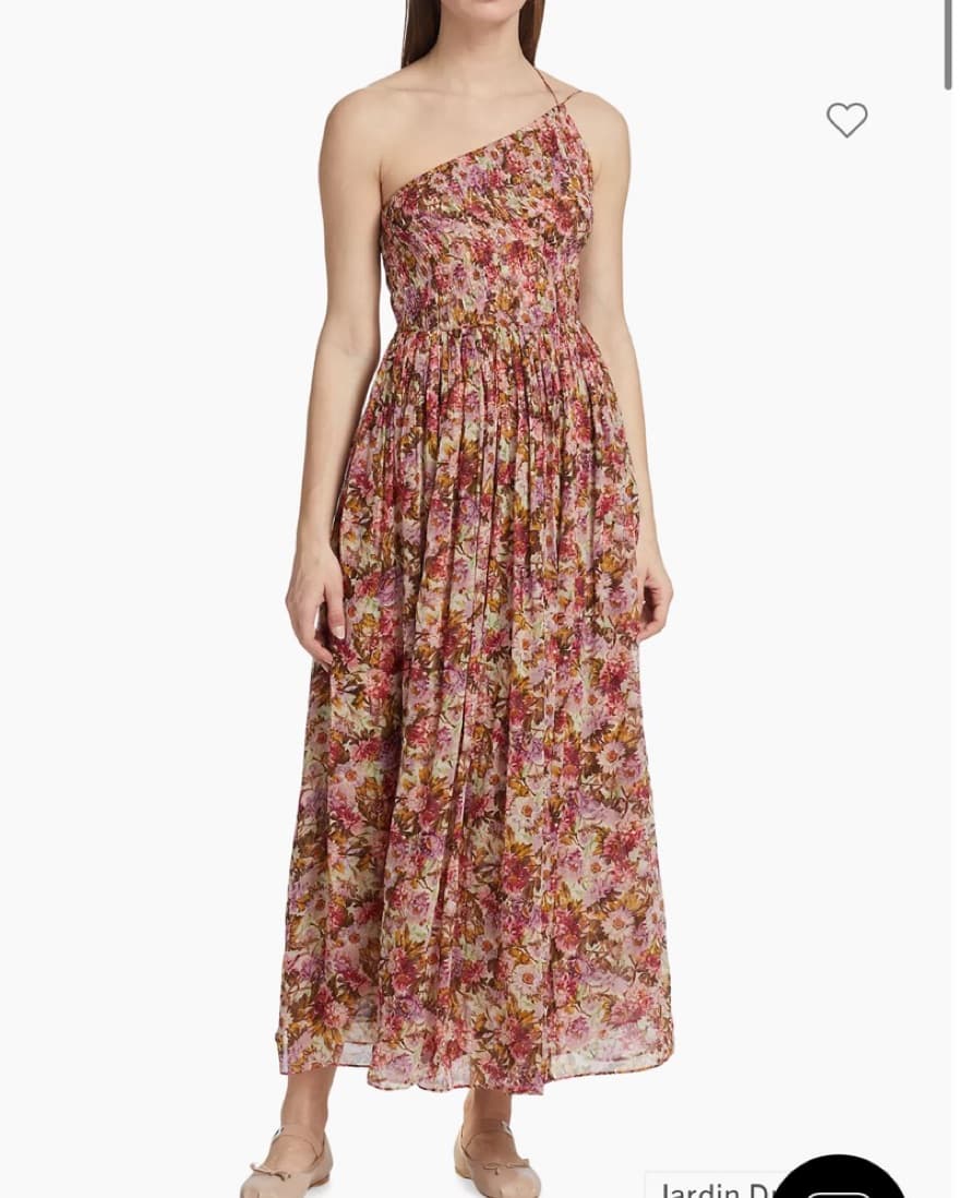 Doen Felicity Silk Floral Midi-Dress - Image 1