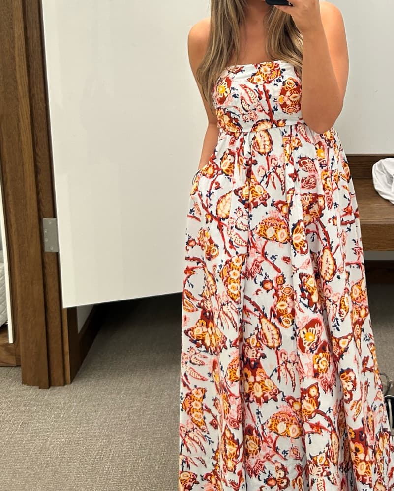 ALC Floral Strapless Dress - Image 2