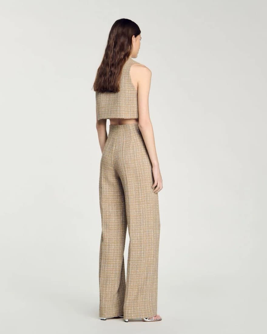 Sandro Metalic Tweed Top - Image 5