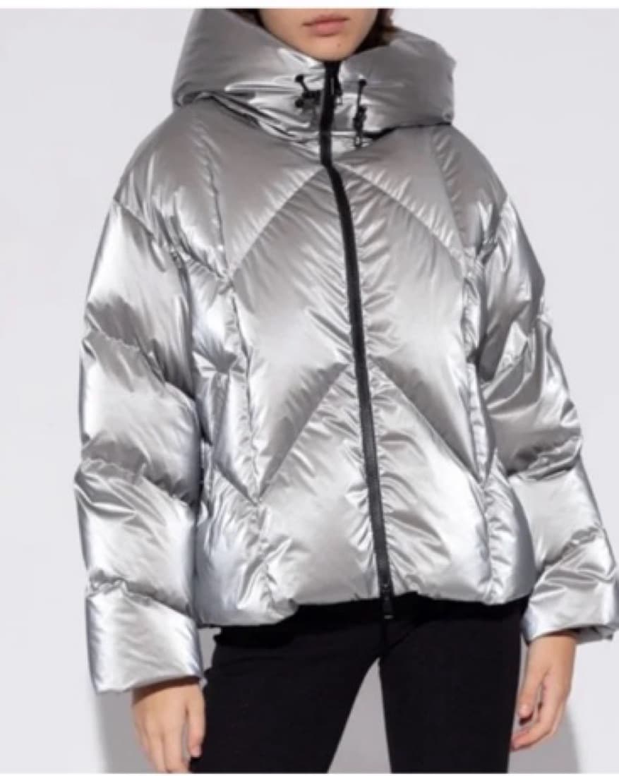 Moncler Silver Coat - Image 3