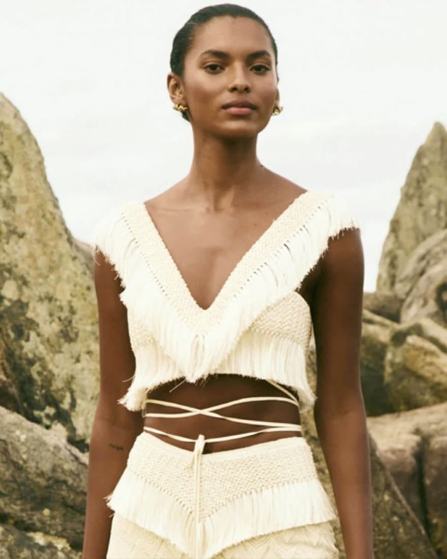 White Fringe PatBo Set  - Image 5