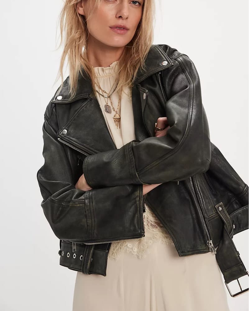 Free People We The Free Mina Leather Jac - Image 3
