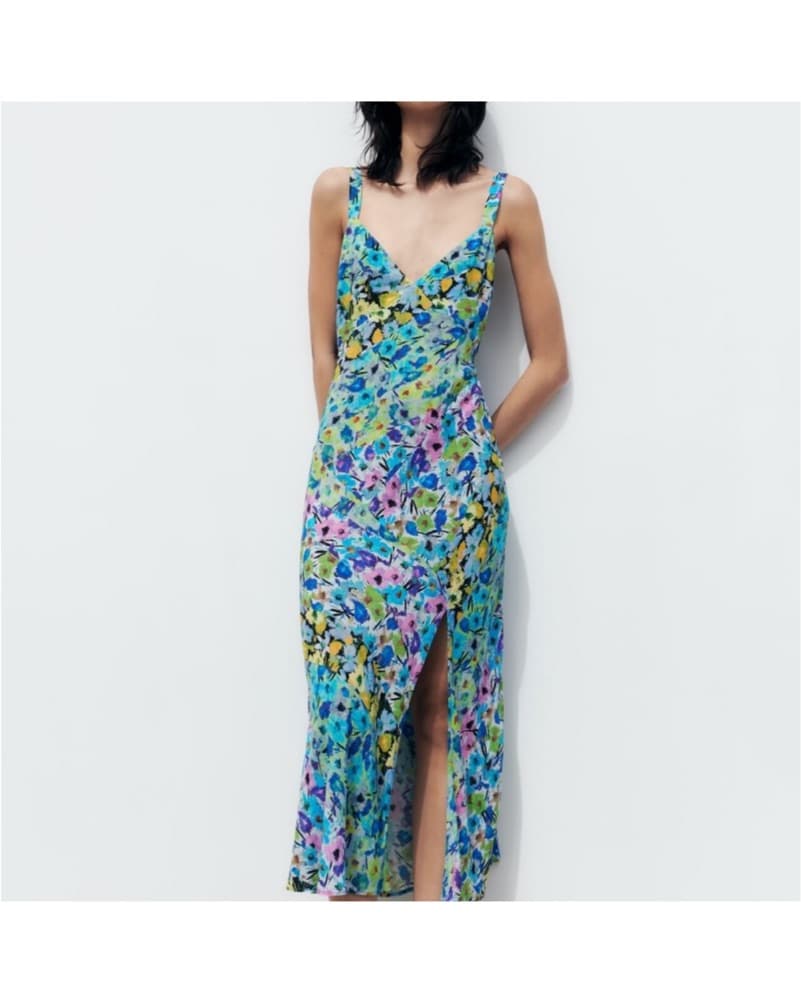 Zara Floral Midi Dress - Image 1