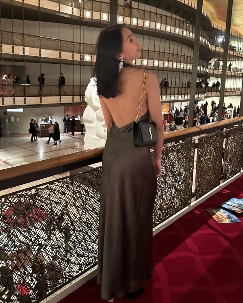 Zara Elegant Satun Halter Gown  - Image 3