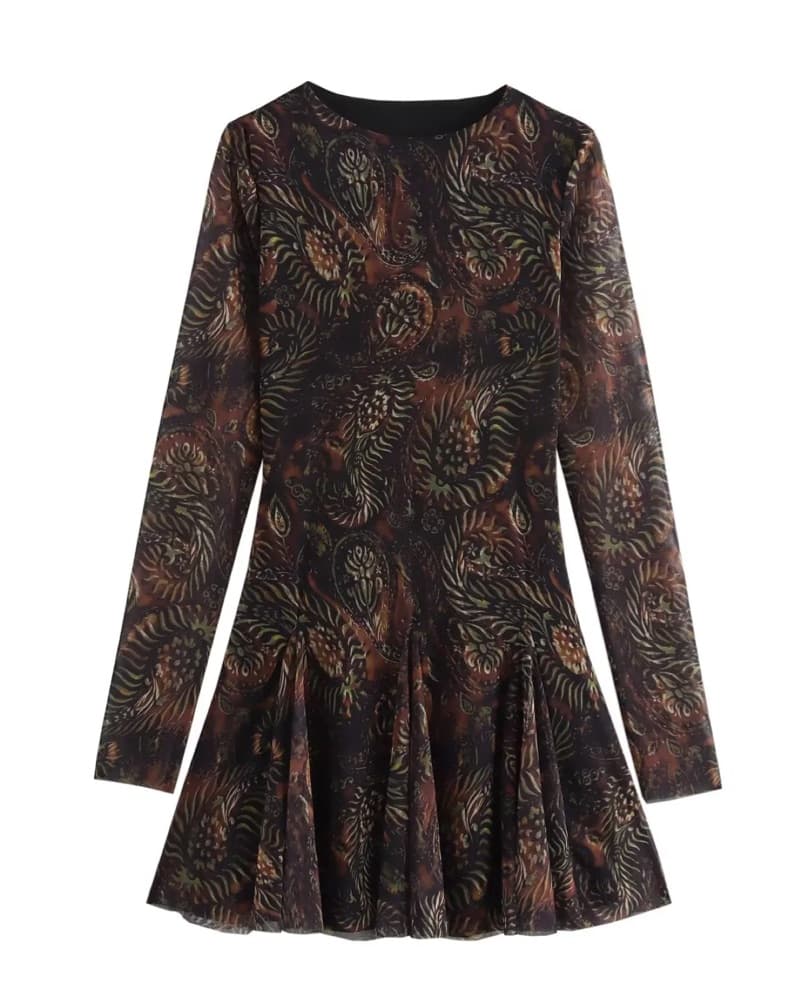 Zara Long Sleeve Mini Dress - Image 1