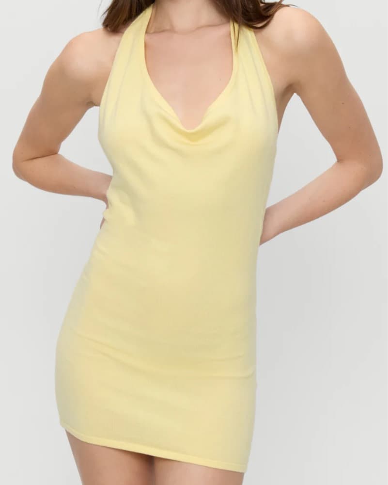 frankies yellow halter dress - Image 2