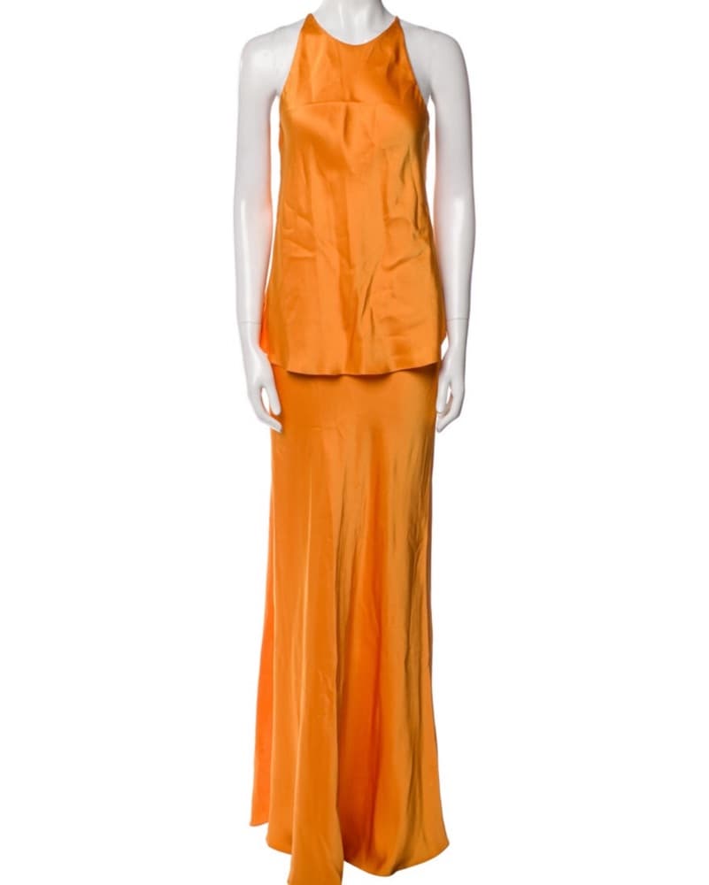 Orange Satin Coord  - Image 1
