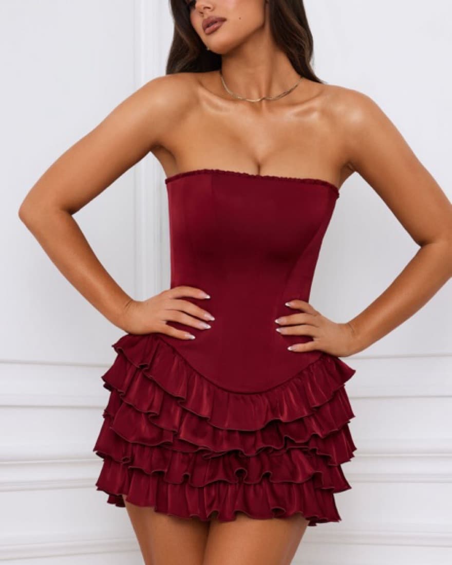 Juliet Ruffled Mini Dress - Oh Polly - Image 2