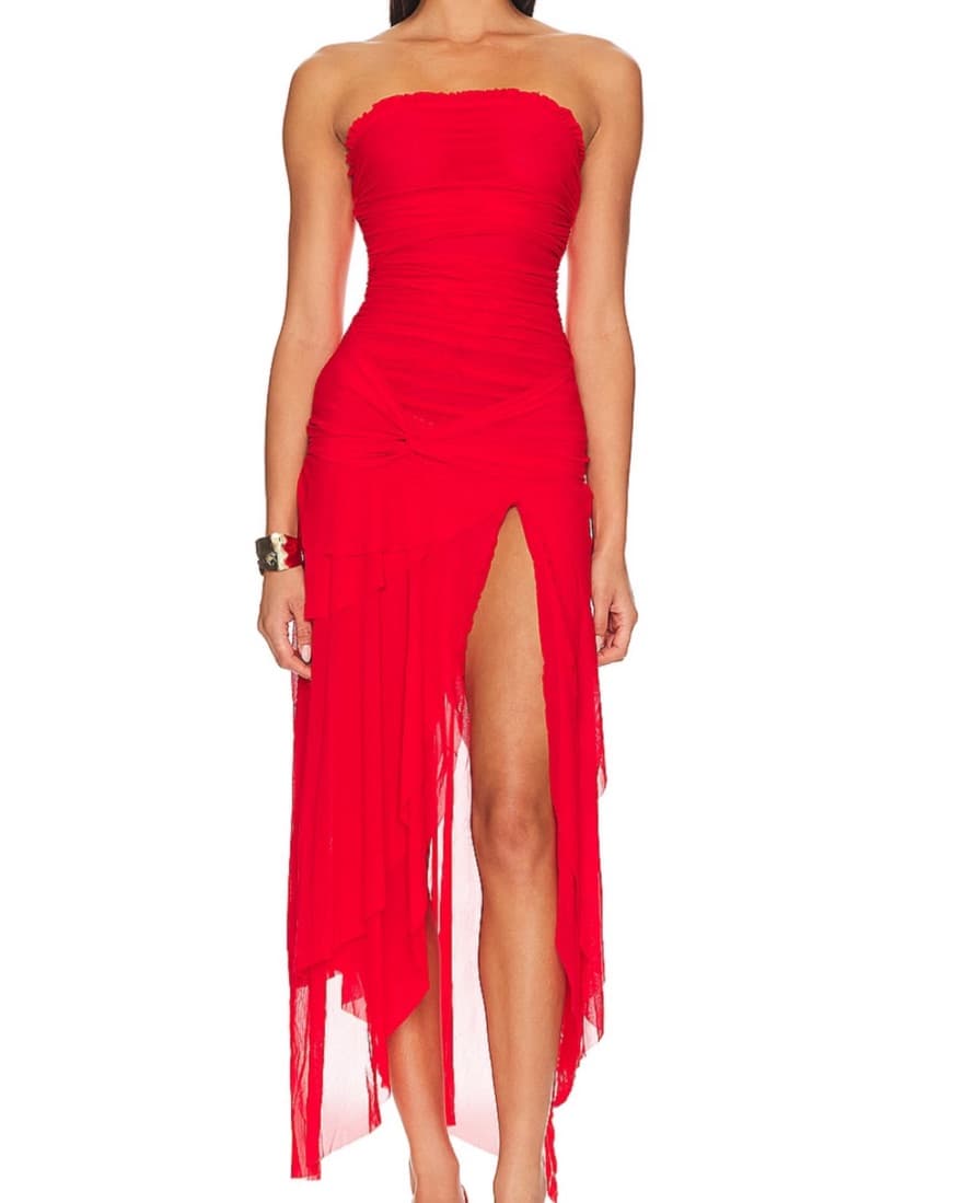Guizio Lyla Twist Dress in Poppy - Image 1